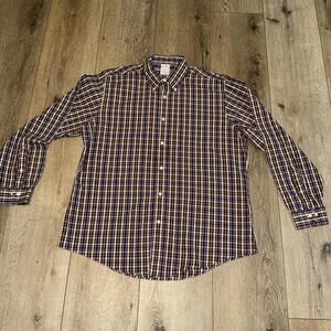 Men’s Brooks Brothers Button Up Dress Shirt Size Xl Regent Plaid